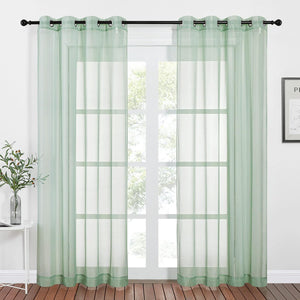 Light Sheer Curtains#color_sage-green