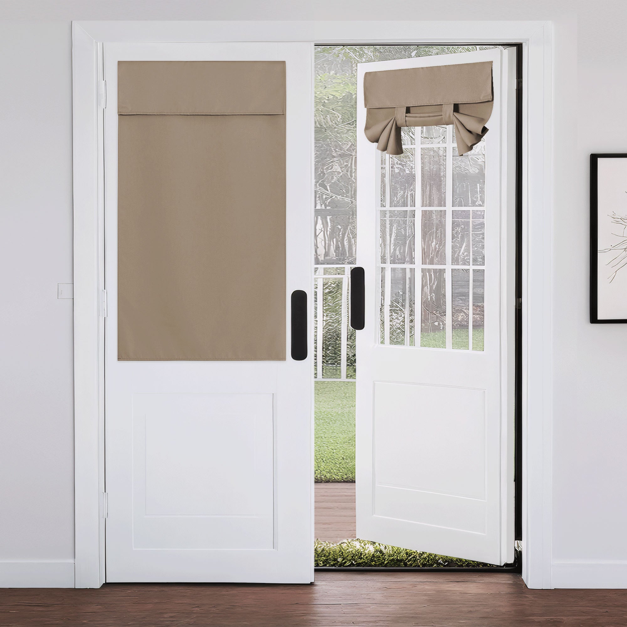 Plylux Blackout Self Adhesive Door Custom Curtains - Single Panel