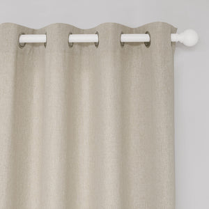 Soft Cotton Linen Curtains#color_beige