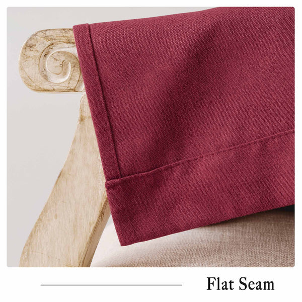 Soft Cotton Linen Curtains#color_red