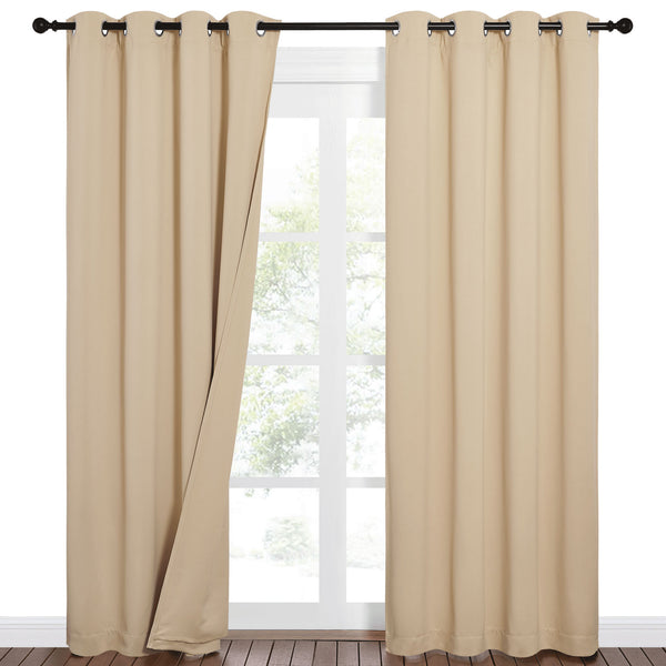 Sound Barrier 100% Blackout Divider Curtains#color_biscotti-beige