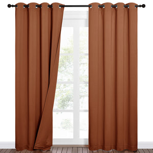 Sound Barrier 100% Blackout Divider Curtains#color_burnt-orange