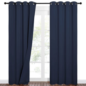 Sound Barrier 100% Blackout Divider Curtains#color_navy-blue