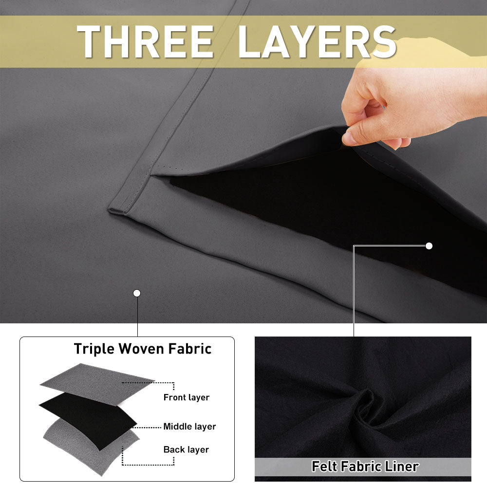 Sound Barrier 100% Blackout Divider Curtains#color_grey