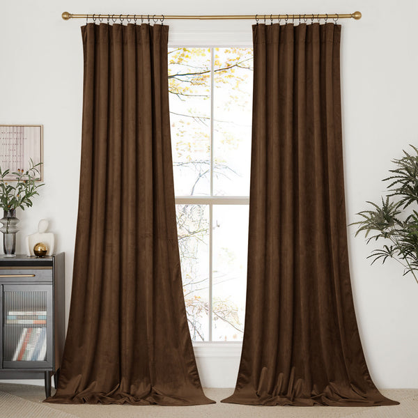 Velvet Curtains#color_brown