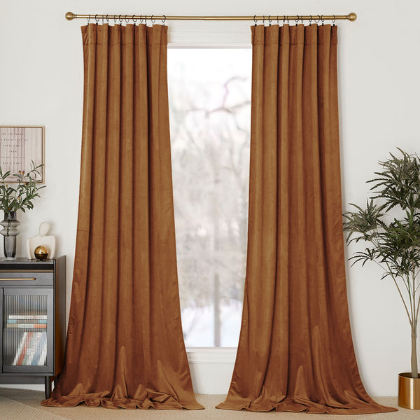 Velvet Curtains#color_burnt-orange