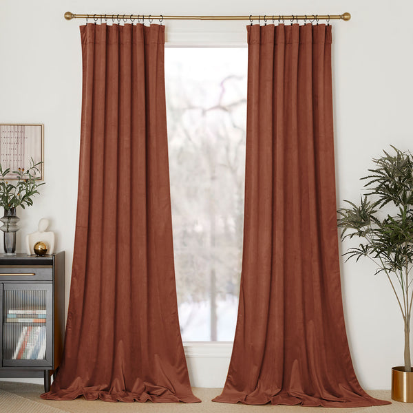 Velvet Curtains#color_rust-red