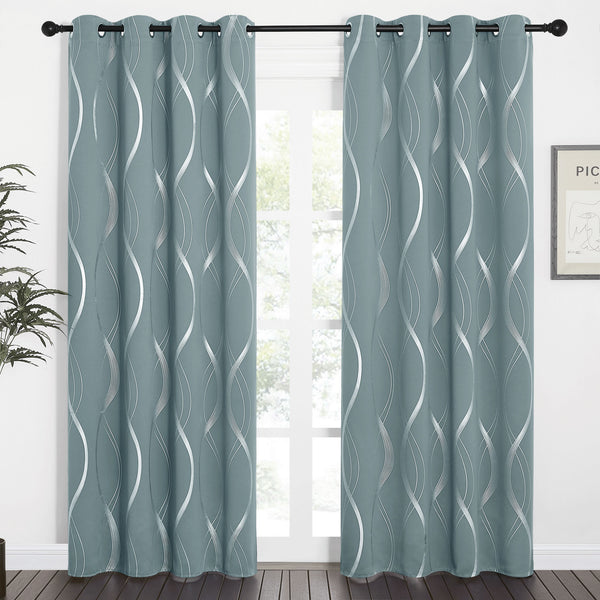 Wave Line Blackout Curtains#color_stormy-sea