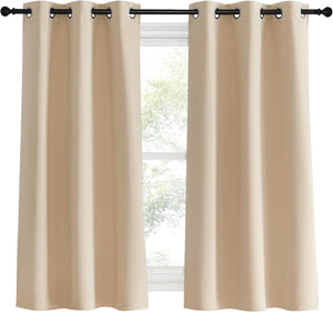 Blackout Thermal Insulated Grommet Window Drapes (Pair)
