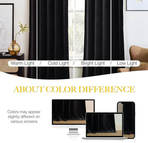 Black velvet curtains appear in warm, cold, bright, and low light. Also on screens to show color variation.