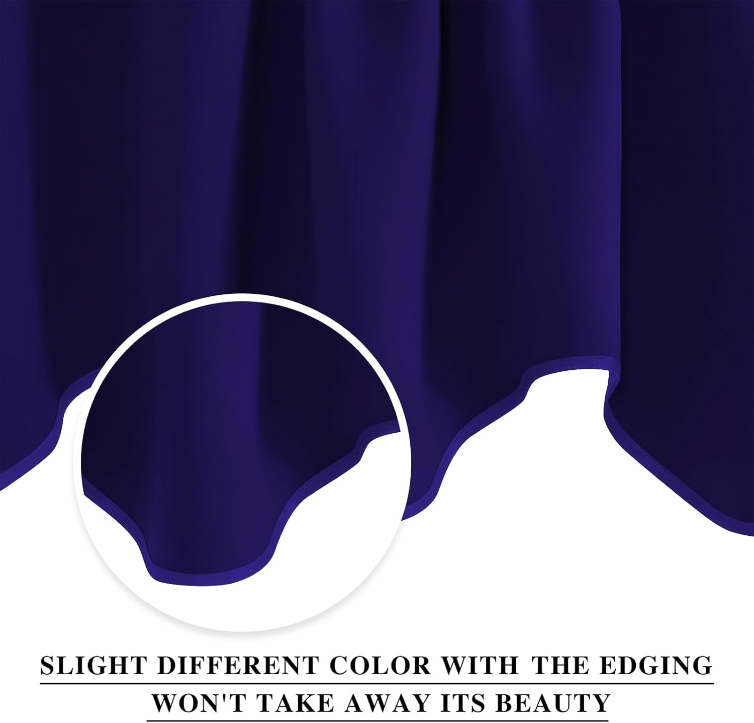 Close-up of a smooth, dark purple polyester curtain panel showing rich color and elegant drape.