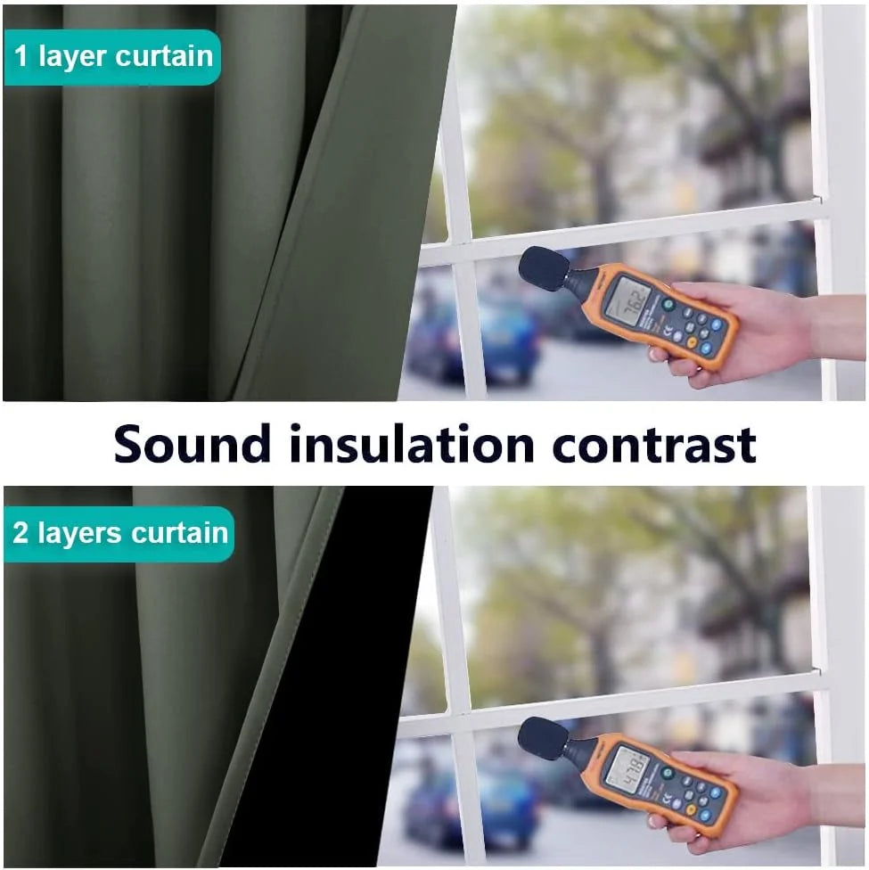 Comparison of one-layer and two-layer green curtains for sound insulation by a window