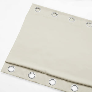 Light beige replacement fabric for a zero gravity chair, featuring numerous silver metal grommets along its edges.