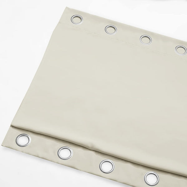 Light beige replacement fabric for a zero gravity chair, featuring numerous silver metal grommets along its edges.
