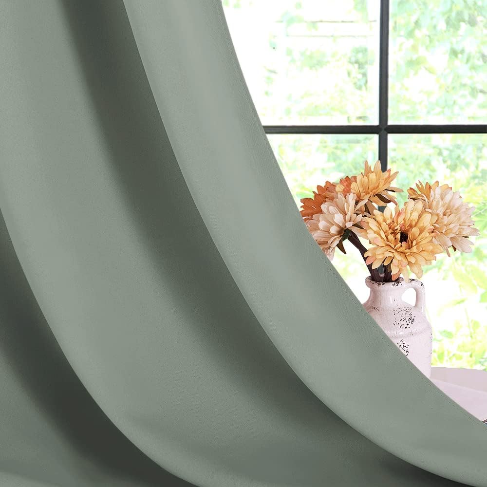 Blackout Thermal Insulated Grommet Window Drapes (Pair)