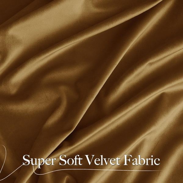 Detailed close-up of soft mustard velvet fabric, highlighting its luxurious texture and elegant folds.