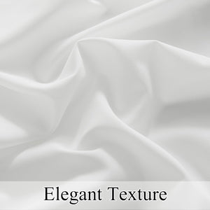 Close-up of white, elegant fabric with soft, smooth texture and flowing folds.